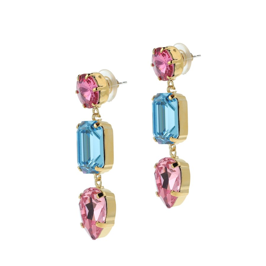 Lady Kate Statement Earrings Aqua