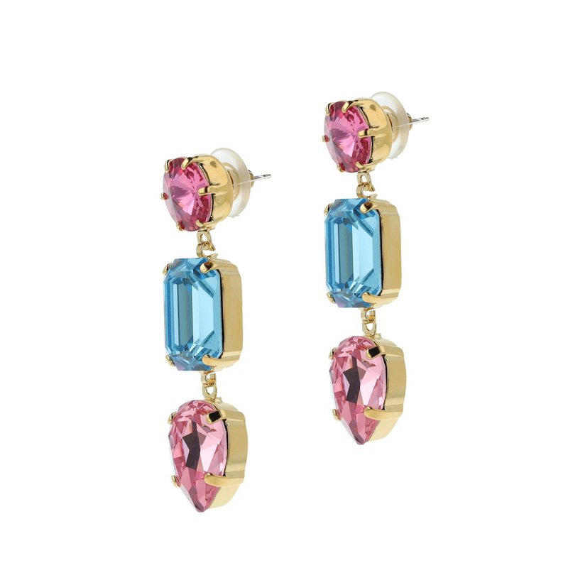 Lady Kate Statement Earrings Aqua