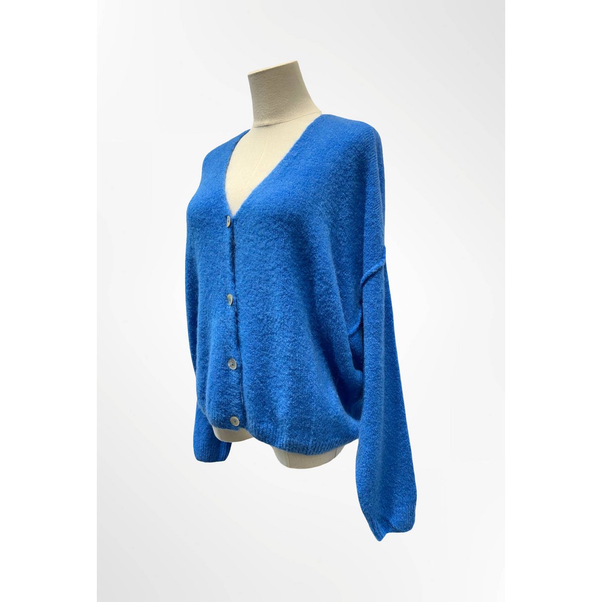 Cardigan Femme - Qualité Premium – Col V Profond en Maille Douce avec Boutons- ALPAGA/ LAINE - 23050