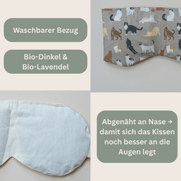 Eye pillow with organic spelled & organic lavender-Cats