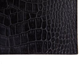Tischset 6-er Set rechteckig Kroko dunkelbraun schwarz
