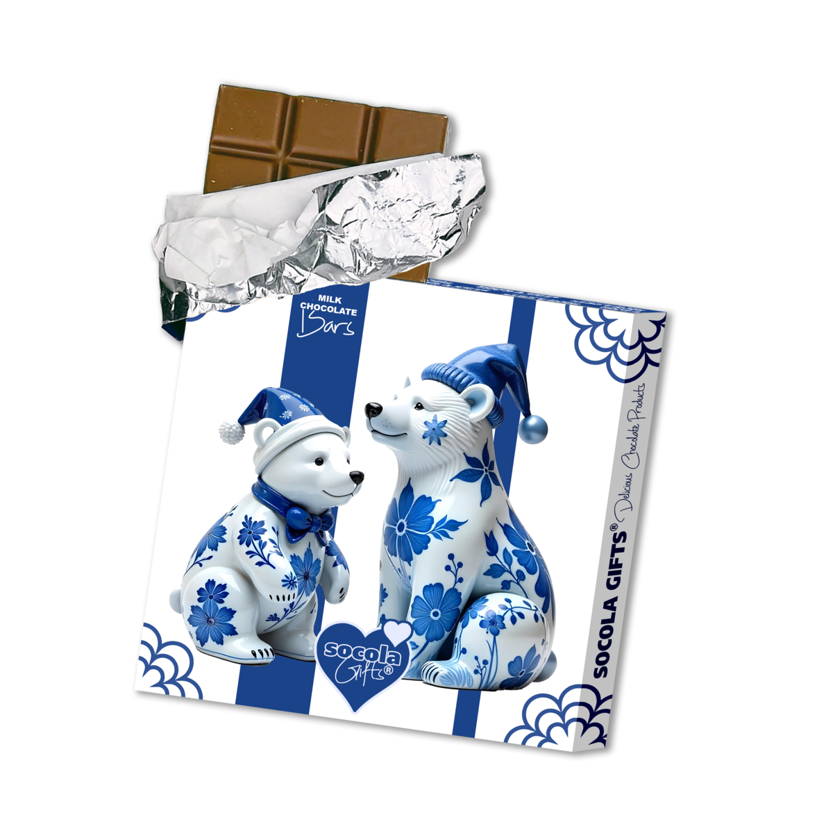 Socola chocolade 200 gram tabletten "IJSBEREN" (10pcs) Xmas giftbox