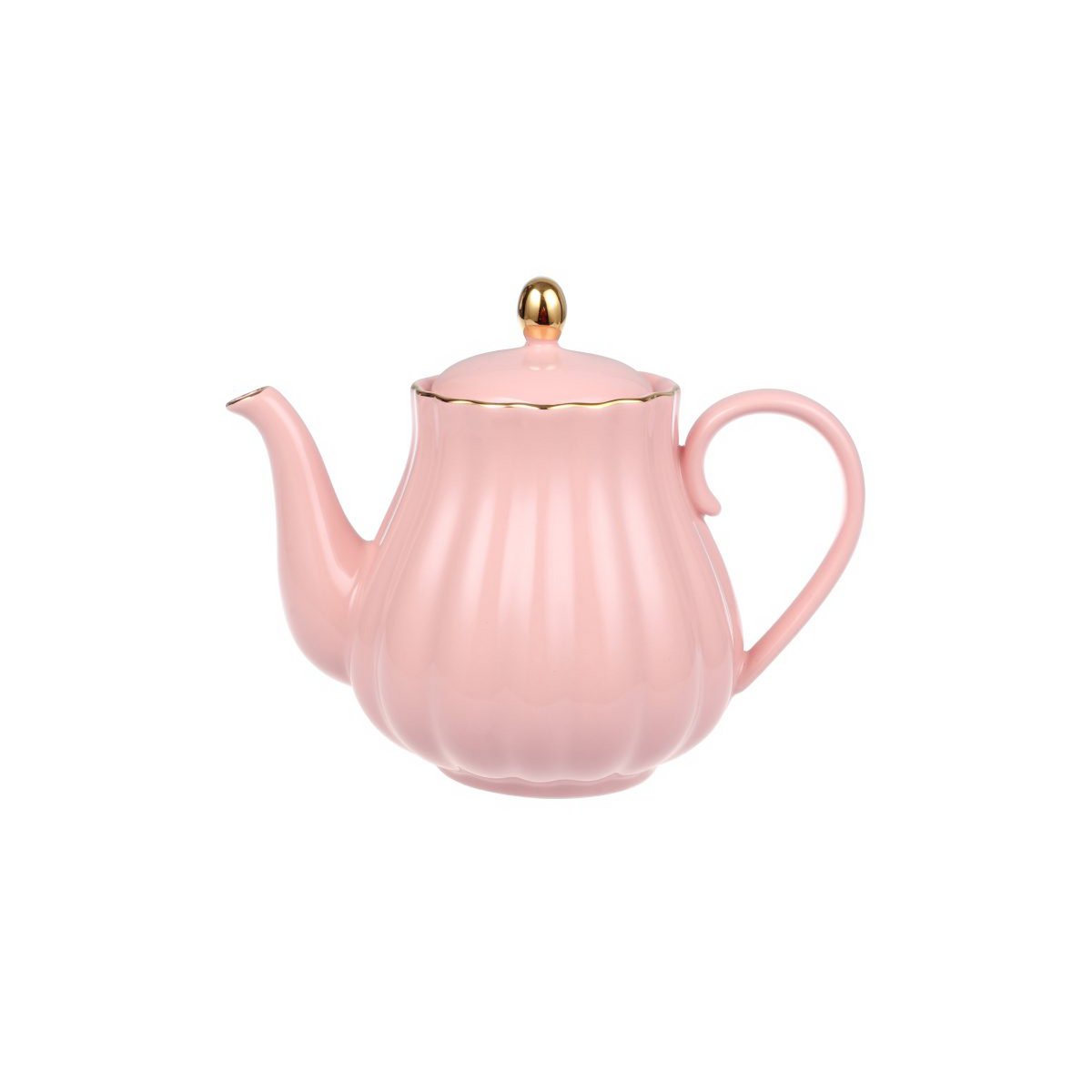 Royal Rose theepot roze met gouden rand 800 ml Isabelle Rose