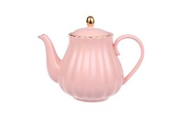Royal Rose theepot roze met gouden rand 800 ml Isabelle Rose