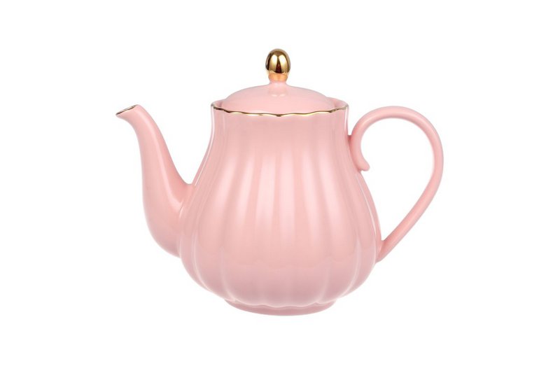 Royal Rose theepot roze met gouden rand 800 ml Isabelle Rose