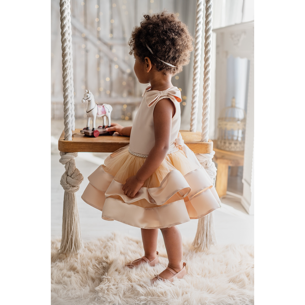 Ella elegant gold dress for girls
