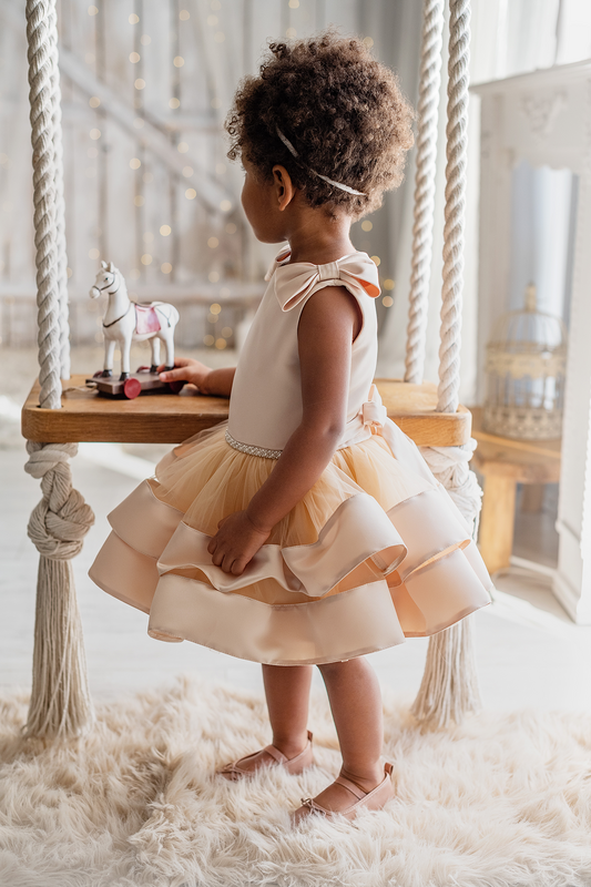Ella elegant gold dress for girls