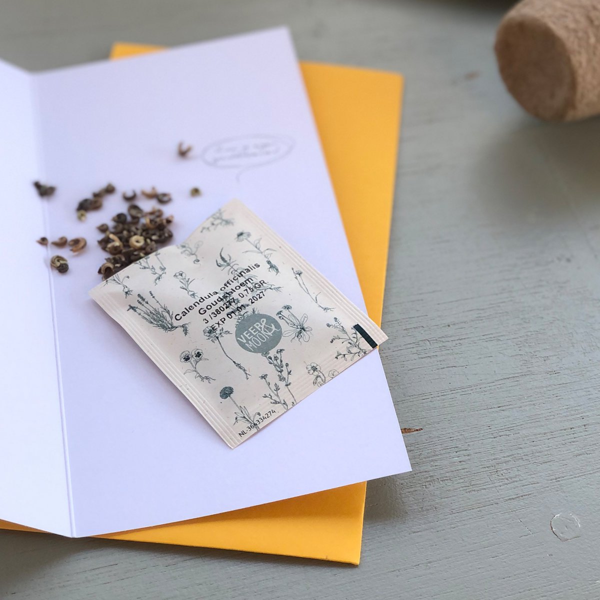 Cadeaubox wenskaarten met zaden 'Vrolijkheid'