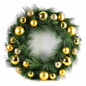 SANTA LILA Kranz 60 cm grün und gold