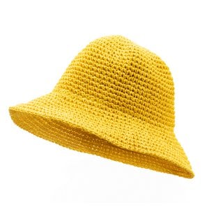 Floppy Straw Hat - Yellow