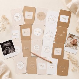 Fyllbooks Milestone cards set Baby - Beige