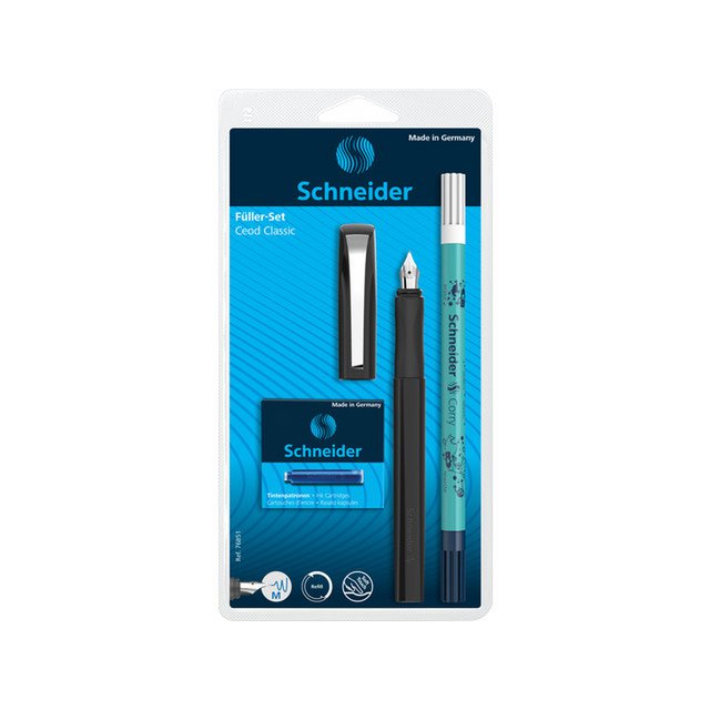 Fountain pen Schneider Ceod Classic black set on blister