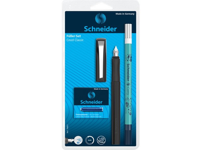 Fountain pen Schneider Ceod Classic black set on blister