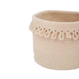 Cotton rope storage basket with “petal” finish LOUNA