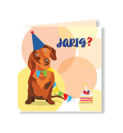 Fødselsdagskort | Fødselsdag? Fra tryne til hale, tillykke med fødselsdagen!| hund