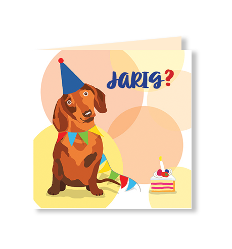 Fødselsdagskort | Fødselsdag? Fra tryne til hale, tillykke med fødselsdagen!| hund