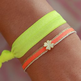 Bracelet tissé orange