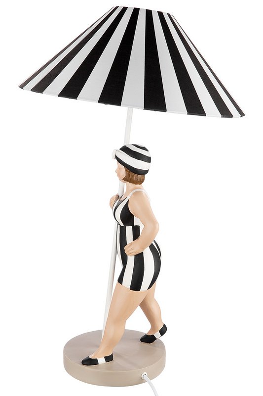 Poly lamp "Becky" zwart/wit