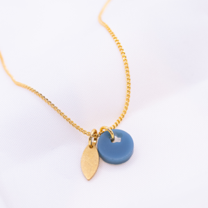 Necklace blueberry acrylic Sweden - 18k gold plated light chain fruit