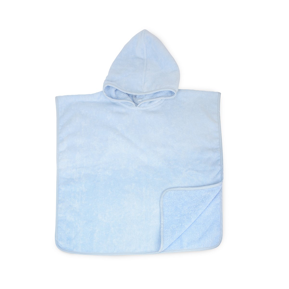 Baby Poncho, Light Blue, 450 gr, 55 x 55 cm