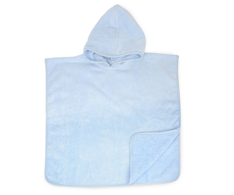 Baby Poncho, Light Blue, 450 gr, 55 x 55 cm