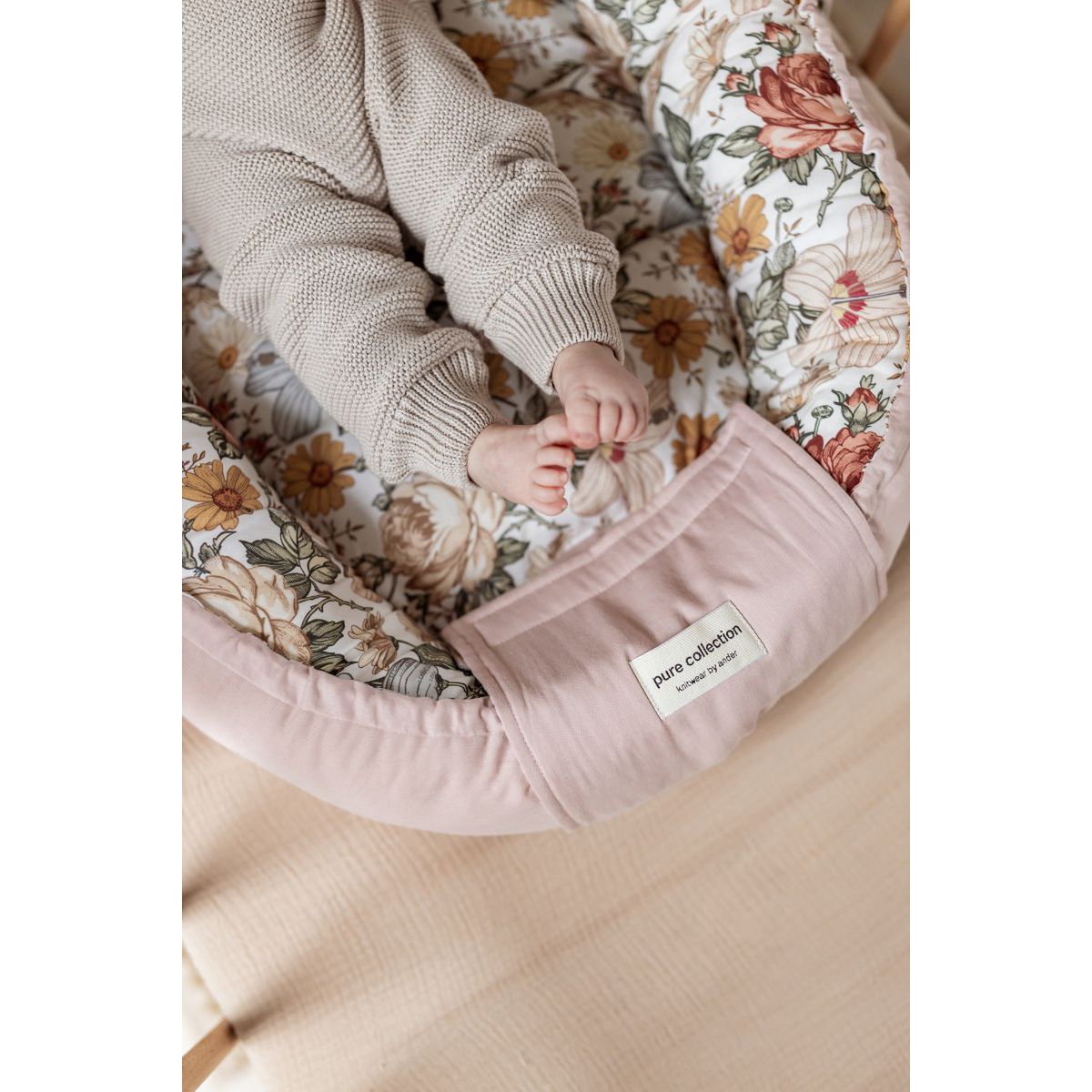 ENZO children's dungarees - 100% merino wool - beige