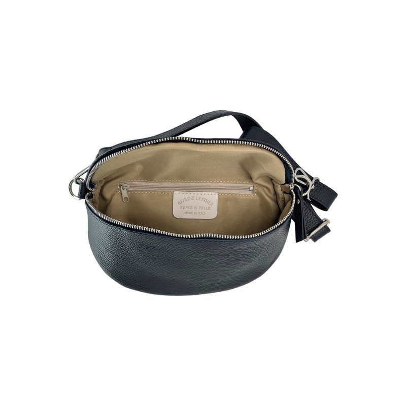 MARSUPIO LINA IN PELLE GRANATA 25CM BLU MARINO