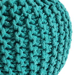 Knitted stool pouf Ø 45 H 30 cm cm seat pouf knitted floor cushion