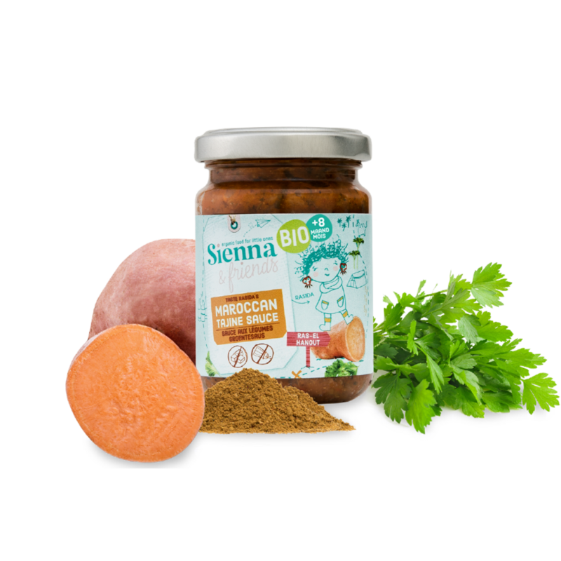 SALSA MAROCCHINA SPEZIATA PER BAMBINI - 100% BIOLOGICA E NATURALE - DA 8 MESI - 130G