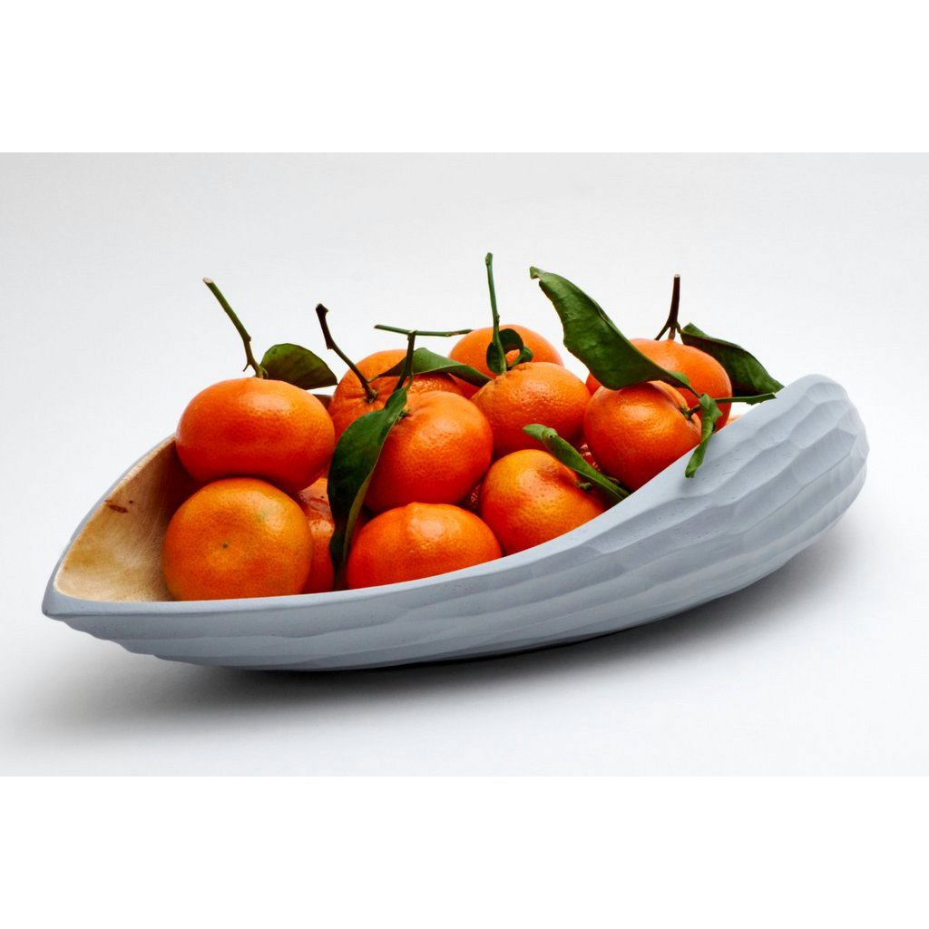 Houten schaal - fruitschaal - slakom - model Palm Seed - grijs - verschillende maten
