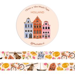 Washi tape - illustrationsmønster/tryk Holland - Holland