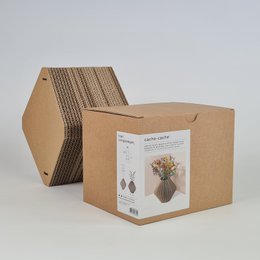 Sortiment von 3 faltbaren Pappvasen "Cache-Cache"