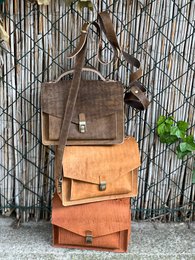 Handgemaakte lederen Crossbody tas