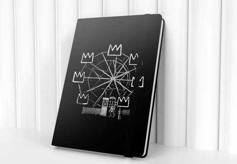 Banksy A5/A6 notitieboekje - Basquiat wiel