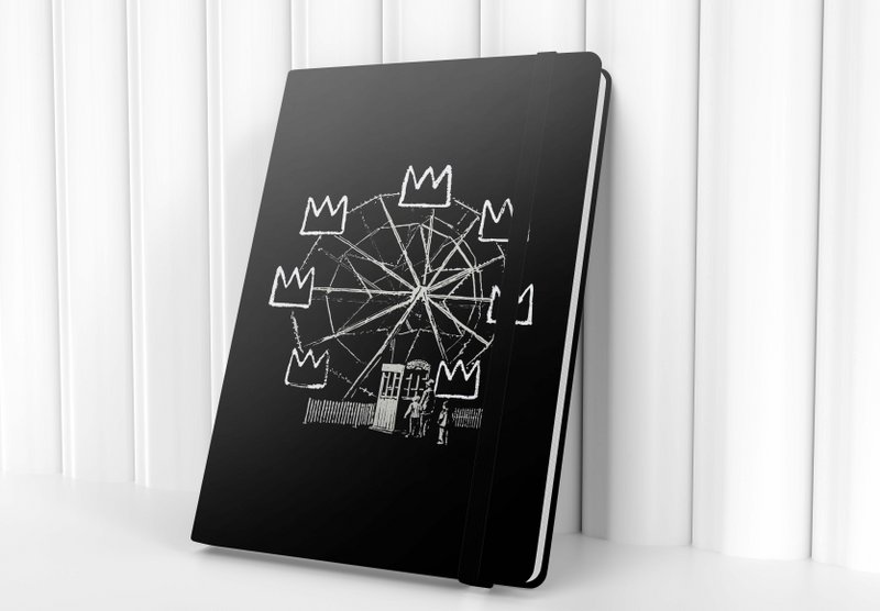 Banksy A5/A6 Notebook - Basquiat Wheel