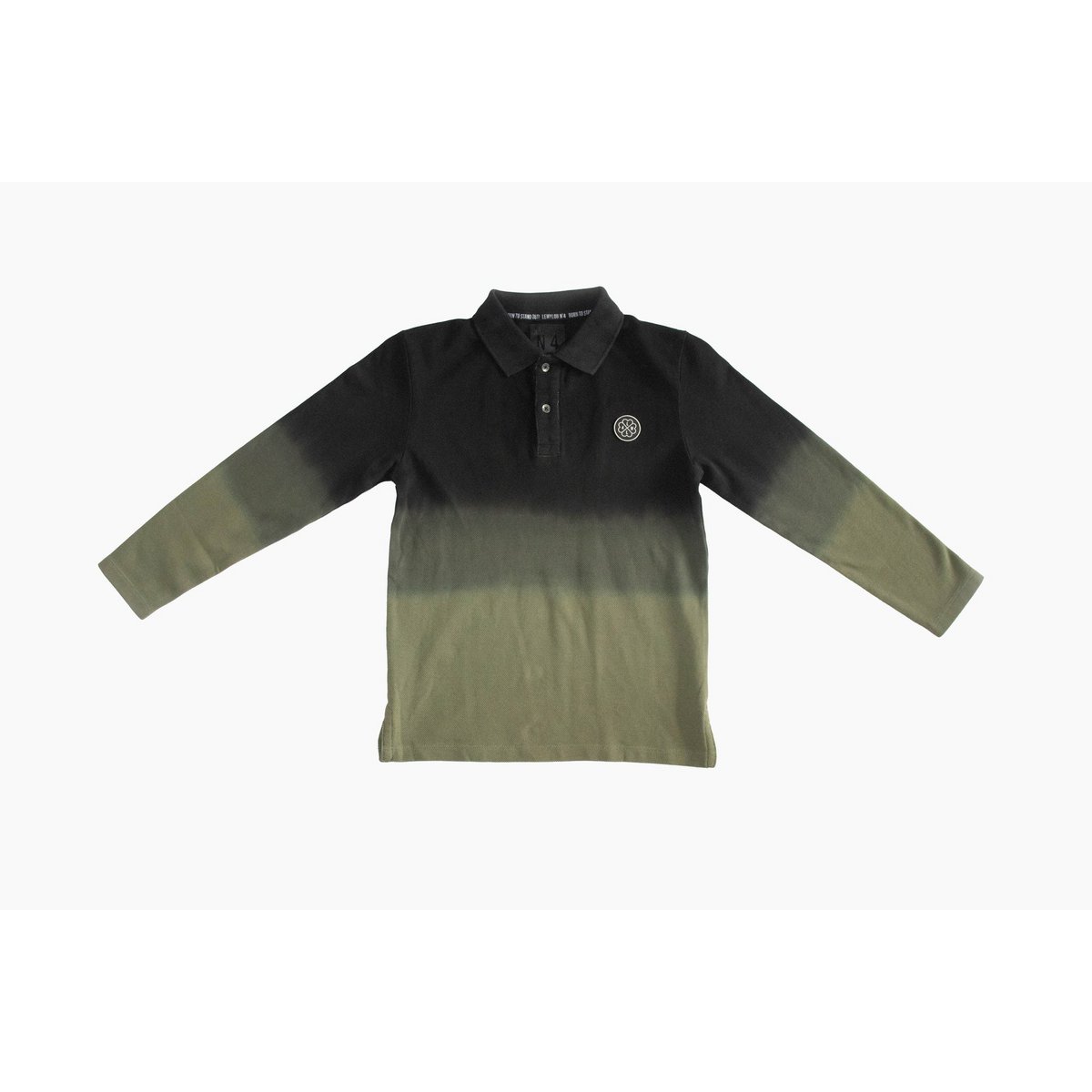 LewyLou NO4 Polo Zwart-Groen – Modern Kleurverloop – Urban Kids Fashion