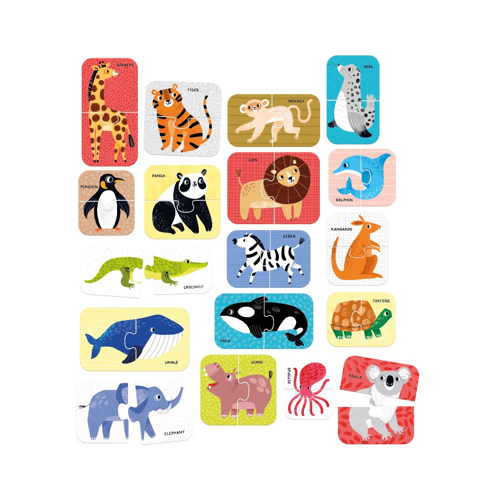 Puzzelparen Wilde Dieren 18m+