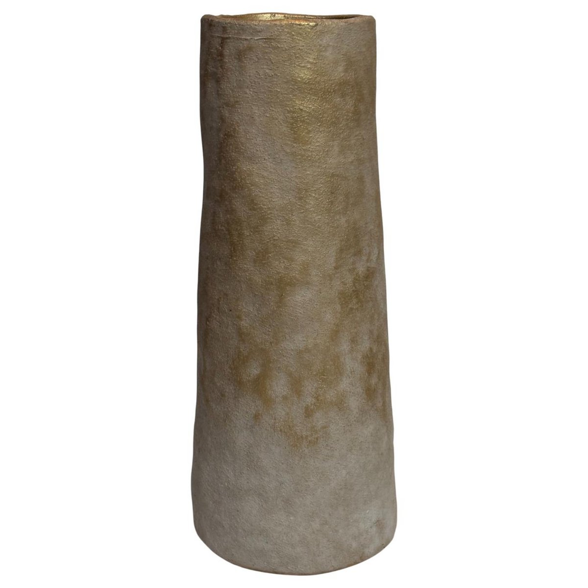 Vaas Isa beige/wit keramiek 11,5x29cm