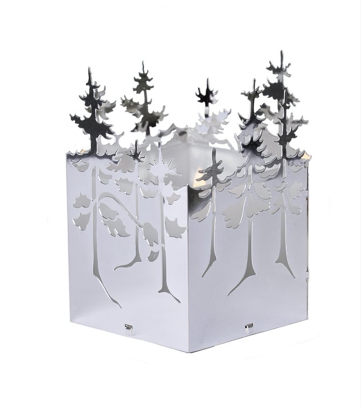 Winter Forest, Tealight Holder in Silver