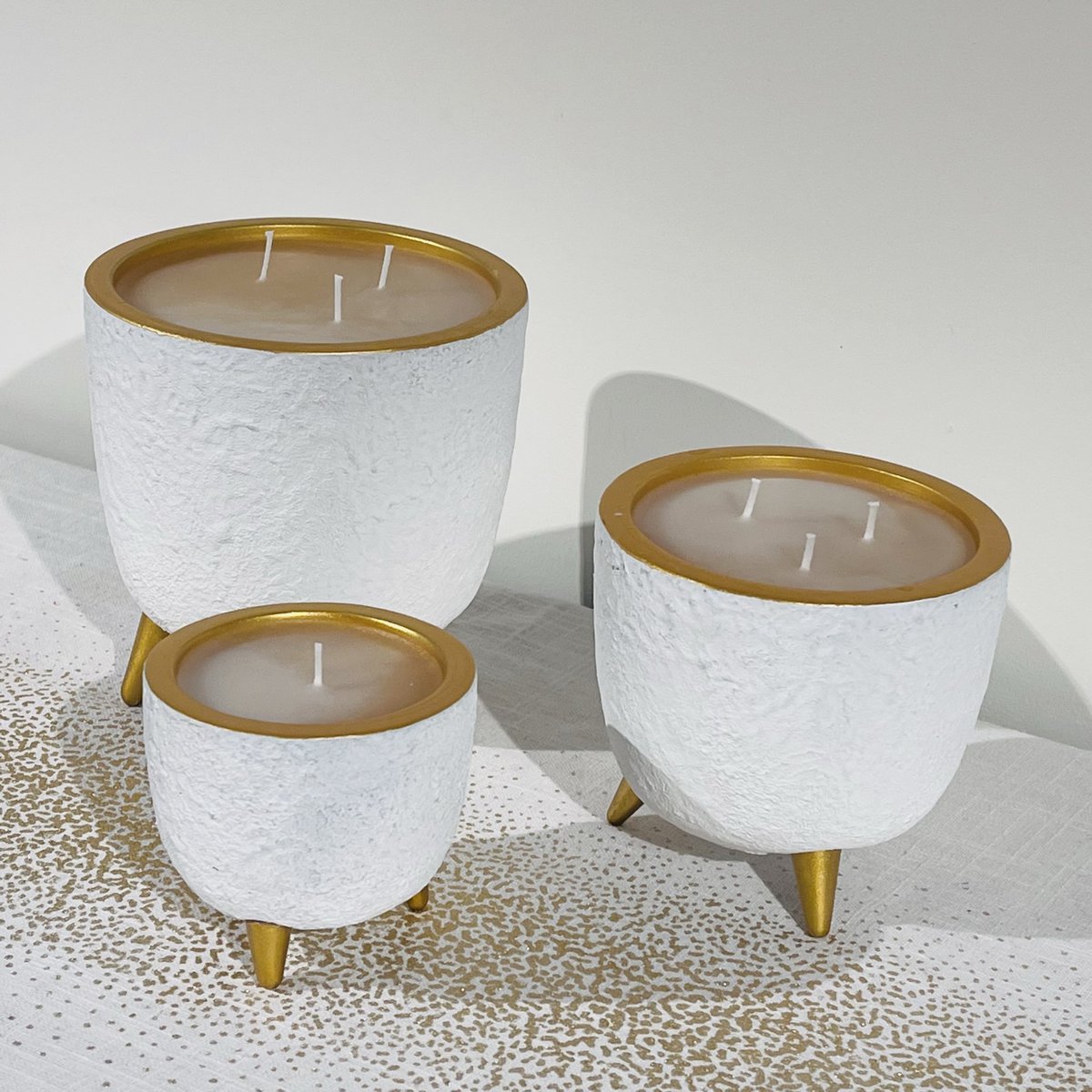 Candela / vaso di fiori in oro bianco
