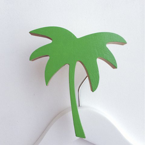 GROOVY GROENE PALMBOOM MUURHAAK