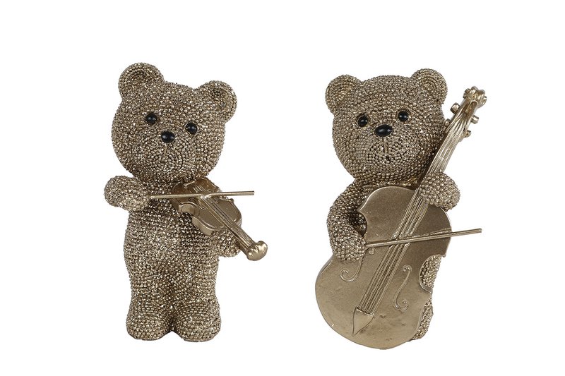 Sculptuur Bear Music glinster