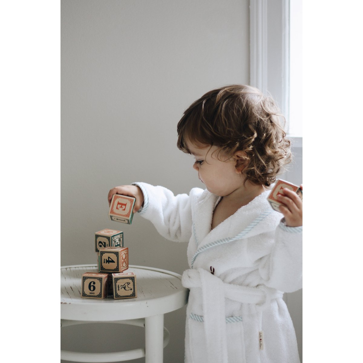 Bobbi Bathrobe - Pale blue stripe - Pale Blue Stripe