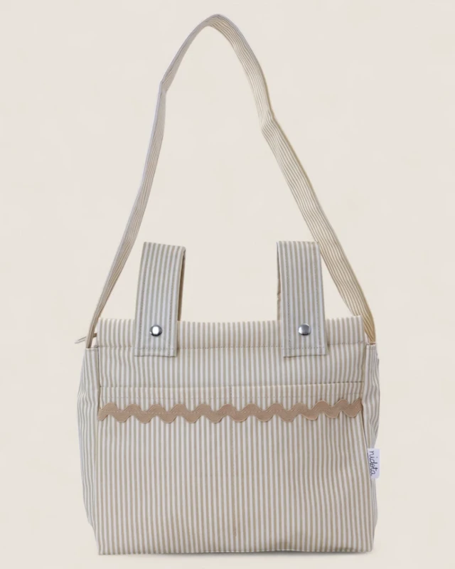 Kinderwagen-/Wickeltaschen Classic aus beschichteter Baumwolle Sand