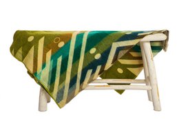 Mini Imbabura Green - Ecuadorianische Alpaka-Minidecke | einheimische Decke |