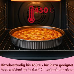 Teglia per crostata quiche in acciaio inox con base sollevabile 28 cm