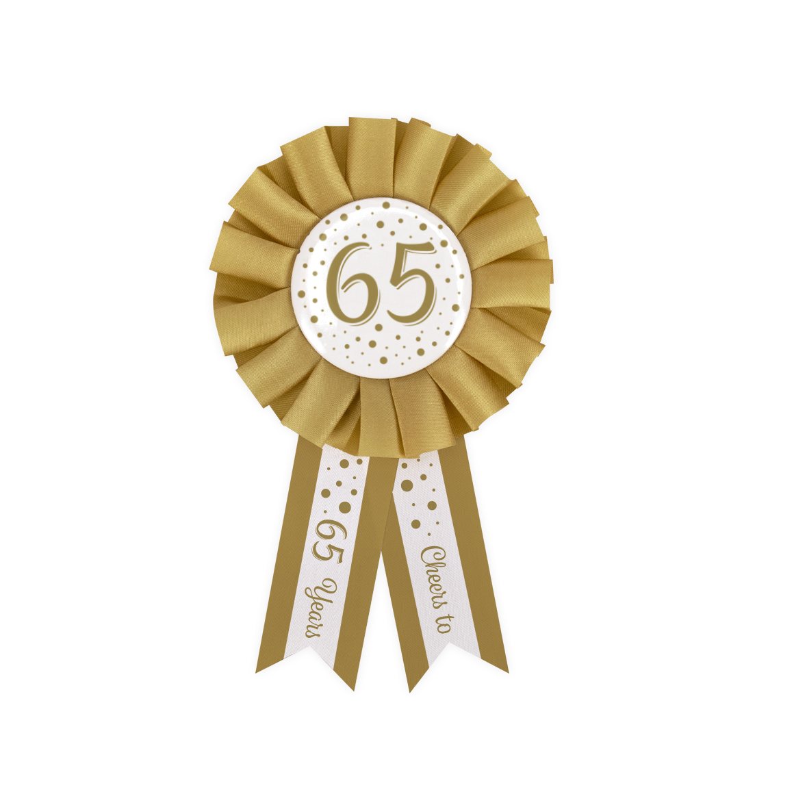 Party Rosettes gold/white - 65