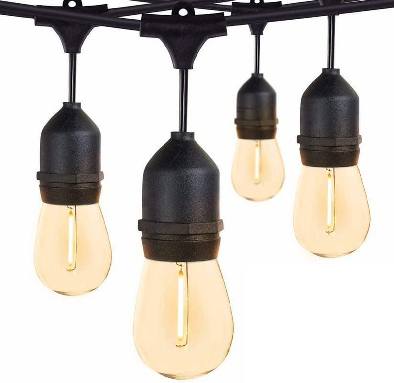 5 meter light cord with 10 pear-shaped LED lamps + 2 meter connection cable