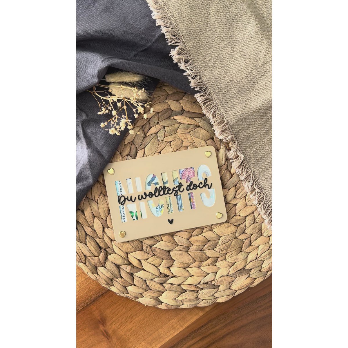 Money gift card - creative packaging for money gifts - financial injection, thank you & gift idea Thank you, you didn't want anything 2