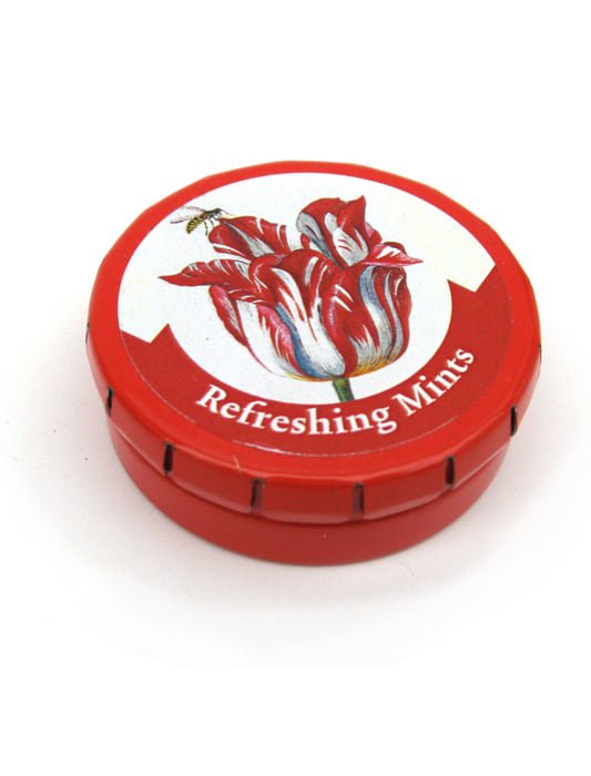 Pfefferminzdose, Rote Tulpe mit Biene, Marrel